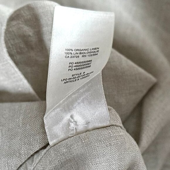 Wilfred linen shirt, natural light tan, size small. - Picture 5 of 6